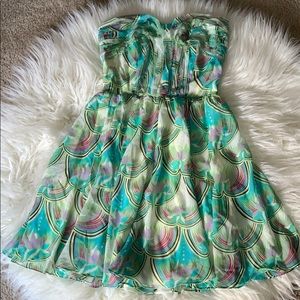 M M couture strapless bustier dress